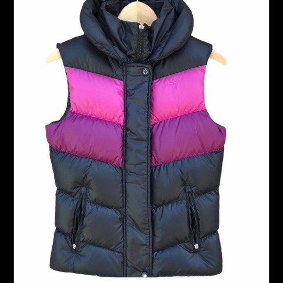 Nike Jackets & Blazers - Nike 550 Down Ombre Puffer Vest Hooded Purple XS